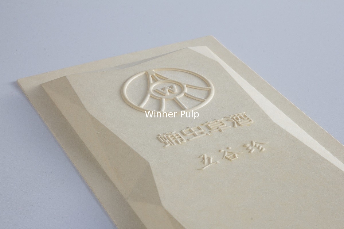 Embossed Custom Eco Friendly Packaging Exterior Molded Pulp Trays